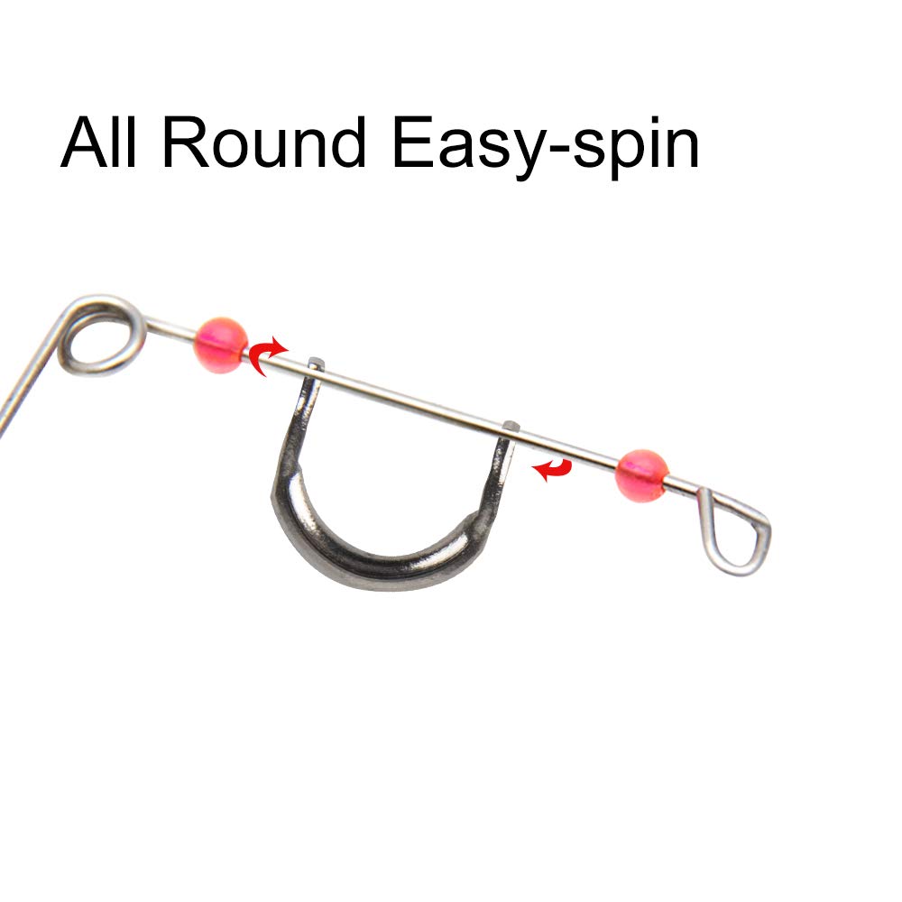 Dr.Fish 100PCs Fishing Clevis Easy Spin Spinner Clevis Fishing Spoon