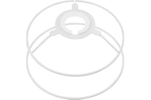 ASAKKURA DIY Metal Lampshade Ring Set 15cm Diameter Lamp Shade Frame Sturdy Wear-Resistant Wire for Pendant