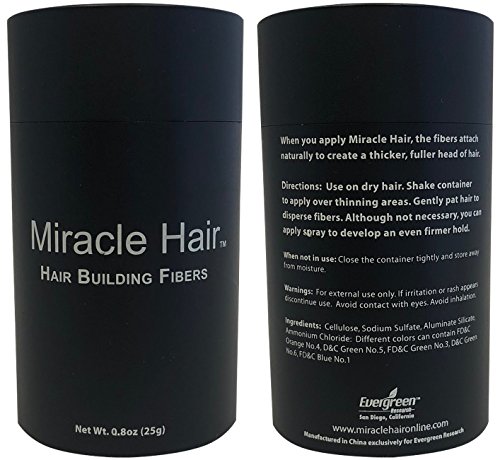 Hair Building Fibers - Miracle Hair - 25 Grams - Enjoy Fuller, Thicker Hair Instantly - Bonds and Blends With Your Hair to Last All Day, Natural Ingredients - For Thinning or Gray Hair (Blonde)