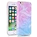 BAISRKE iPhone 6 6s Case, Pink Blue Marble Creative Design Slim Flexible Soft Silicone Bumper Shockproof Gel TPU Rubber Glossy Skin Cover Case for Apple iPhone 6 6s 4.7 inch