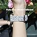 Apple Watch Band Leather Glitter 38mm- MIFFO iWatch Strap Extreme Deluxe Shiny Bling PU Leather Bracelet Wristband for Apple Watch Series 3, Series 2, Series 1, Sport Edition (Z-Silver-38mm)