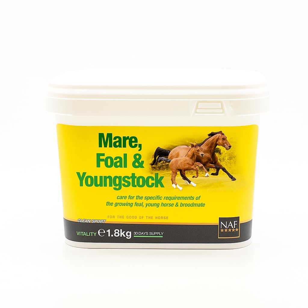 NAF Mare, Foal & Youngstock 1.8kg – Horse Supplement for Breeding, Pregnancy & Growth – Rich in Vitamins, Minerals & Amino Acids – Supports Bone, Muscle & Immune Development