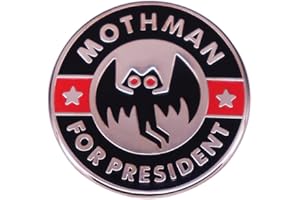 QUREZA MOTHMAN FOR PRESIDENT Badge Hip Hop Style Creative Brooch Cartoon Animal Enamel Lapel Pin Cool Ornament For Clothes Backpack Halloween Christmas Gift For Boys Men