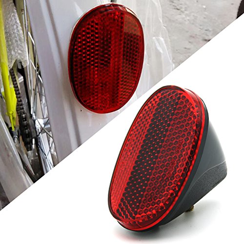 Traditional Bicycle Red Oval Rear Mudguard Fender Outdoor Cycling Safety Warning Reflector