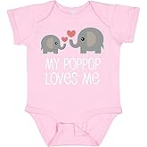 inktastic My PopPop Loves Me Grandkids Baby Bodysuit