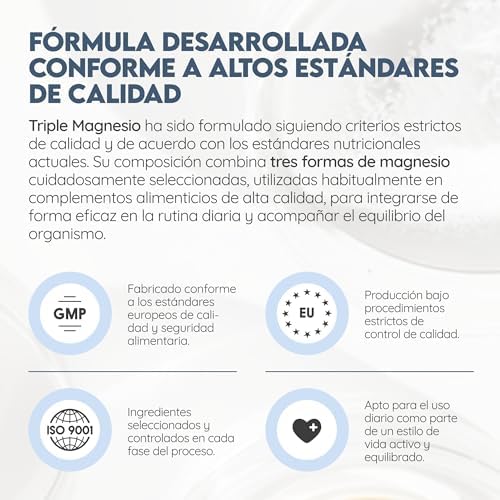 Citrato de Magnésio 1440mg + Bisglicinato de Magnésio 600mg + Malato 600mg. 440mg de Magnésio Elementar de Alta Biodisponibilidade. Reduz a fadiga, alivia as dores articulares e musculares. 3 meses. N 2
