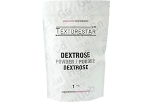 Texturestar Pure Dextrose Powder - 1kg (2.2lb) | Sugar Substitute, Baking Aid, Ice Creams, Quick Muscle Recovery