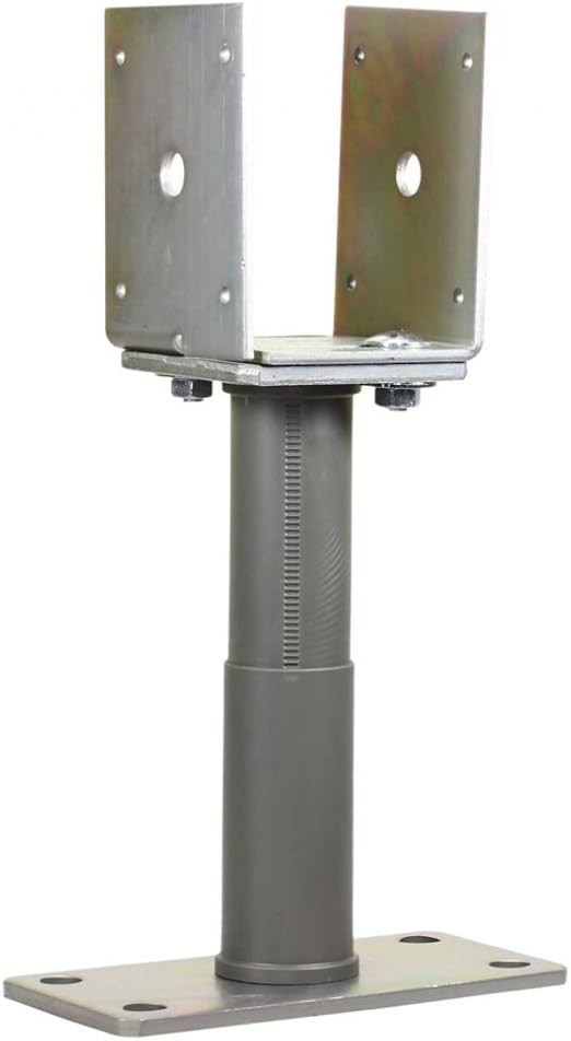 Set of 6 Column Base Post Holder Pages & Height Adjustable U Shape and