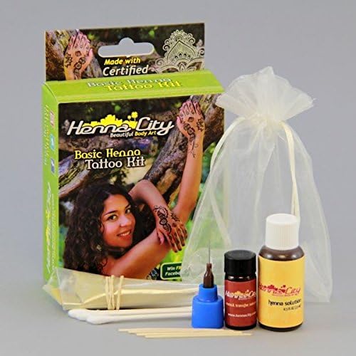 Amazon Henna Tattoo Kit ヘナタトゥーキット ベーシック ヘナ 並行輸入品 Henna City ビューティー 通販
