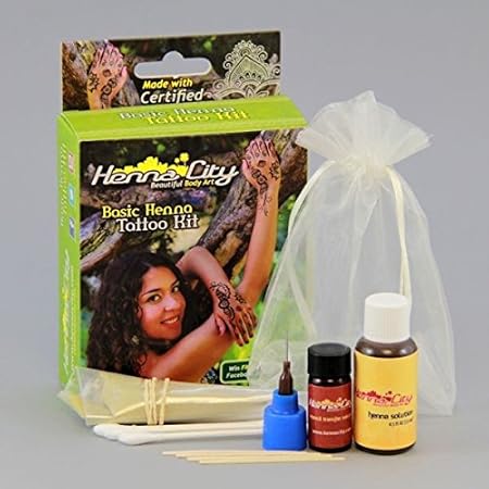 Amazon Henna Tattoo Kit ヘナタトゥーキット ベーシック ヘナ 並行輸入品 Henna City ビューティー 通販