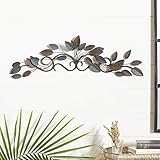 Deco 79 Metal Leaf Wall Decor, 35" x 2" x 10", Blue