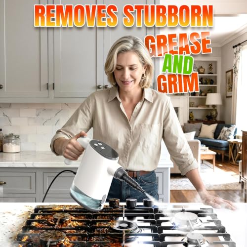 Hand Steam Cleaner, Steam Cleaner, 650 ml Water Tank Steam Cleaner and 11-Piece Accessory Set for Removing Dirt and Grease