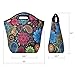 yookee home Large Lunch Bags for Women, Fashionable Adult Lunch Box Thick Water Resistant Neoprene Insulated Lunch Bag for Work Office Outdoor Picnic, Colorful Paisley