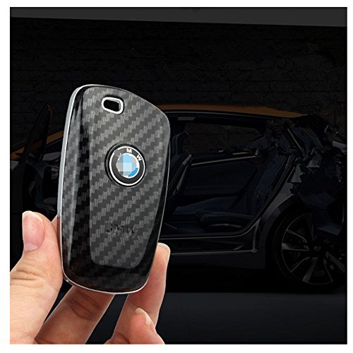 Key Fob Shell BMW Smart Key FOB Silicone Case Cover Protector Holder Car Flip Remote Key Shell Case Cover Case Keyless Entry Remote (Just empty key shell, No Chips Inside) 3 Buttons (Black) - Thumbnail 2