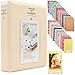 Ablus 64 Pockets Mini Photo Album for Fujifilm Instax Mini 7s 8 8+ 9 25 26 50s 70 90 Instant Camera & Name Card (64 Pockets, Beige)