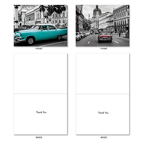 image for The Best Card Company Box of 10 Thank You Note Cards (4'' x 5 ¼'') wi