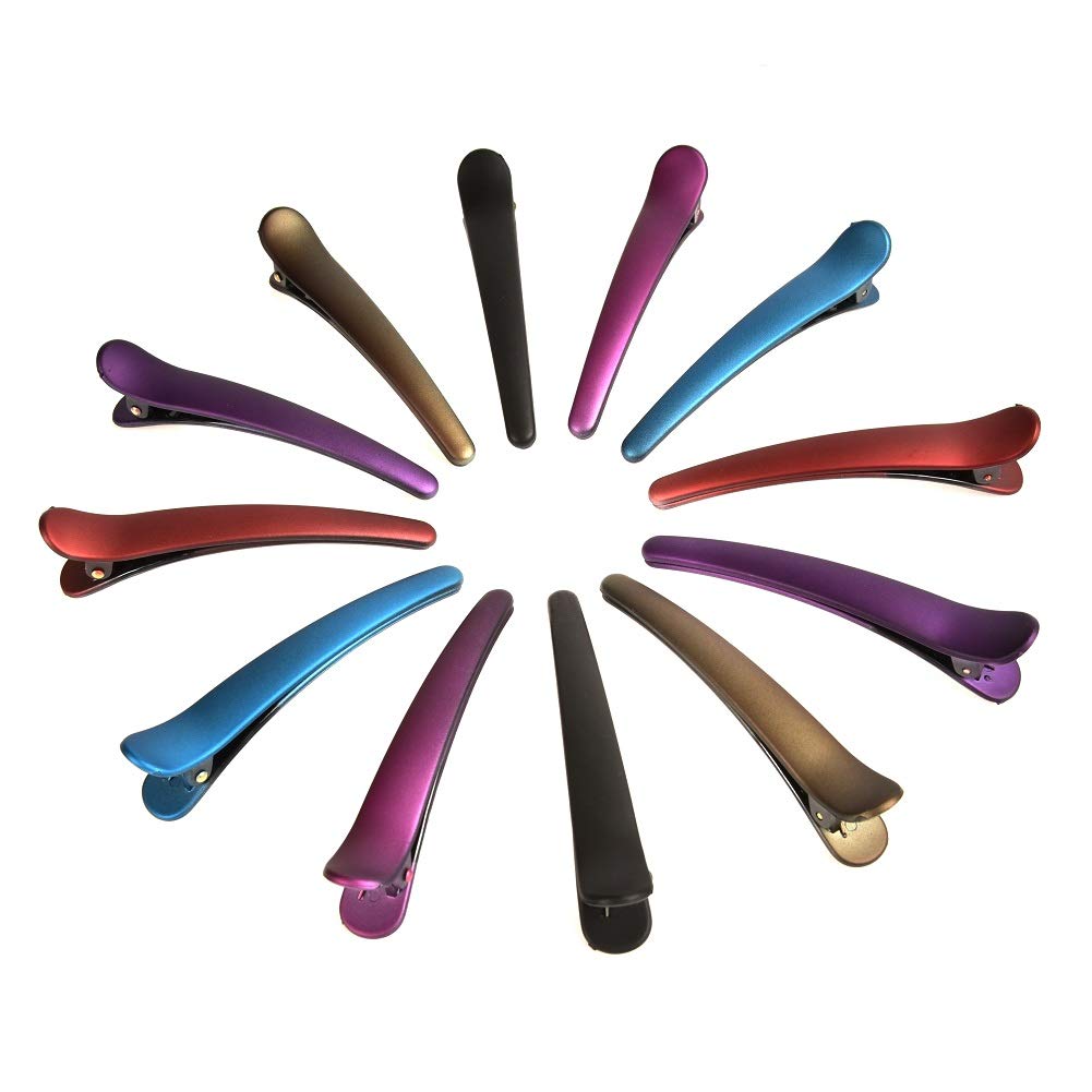 Hair Clips for Women, 12 PCS Colorful Non-Slip Alligator Hair Clips for Styling and Sectioning Professional Salon Hair Accessories Girls Ideal Gifts (3.5 inch) : Beauty