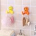 TOPSKY 4 set of smile Hanger Suction Hooks, Super Powerful Plastic Hooks for Bathroom and Kitchen