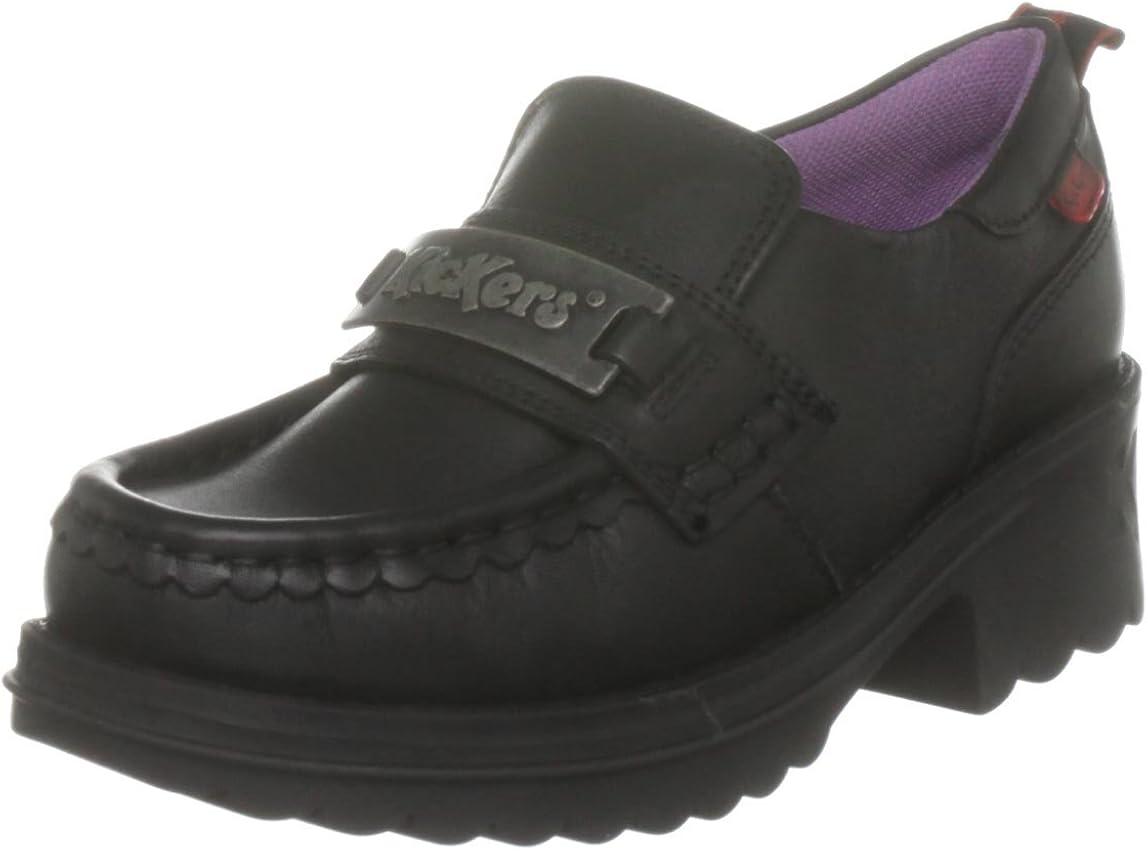 Kickers Junior Chunkytrim J Black School Shoe 110661 1 UK Amazon.co.uk