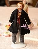 Doll MAN Black Jacket whiskers Gentleman Poseable 1/12 Dollhouse Miniature
