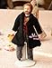 Doll MAN Black Jacket whiskers Gentleman Poseable 1/12 Dollhouse Miniature