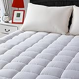 LEISURE TOWN Twin XL Cooling Mattress Pad Cover(8-21”Deep Pocket)-Fitted Quilted Mattress Topper Hypoallergenic Down Alternative Fill