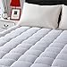 Fitted Quilted Mattress Pad Cover(8-21”Deep Pocket)-Hypoallergenic Down Alternative Mattress Topper (Twin XL, White)