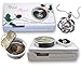 Rose Flower Rhodium Plated Necklace Pendant Locket Freshwater Cultured Pearl in Oyster Kit Set With Stainless Steel Chain 18