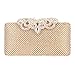 Fawziya Evening Clutch Rhinestone Crown Medium Novelty Purses For Women Formal-Gold