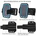 i2 Gear Cell Phone Armband Case for Running - Workout Phone Holder with Adjustable Arm Band and Reflective Border - Medium Armband for iPhone 8, 7, 6, 6S, Galaxy S6, S5, Cyan