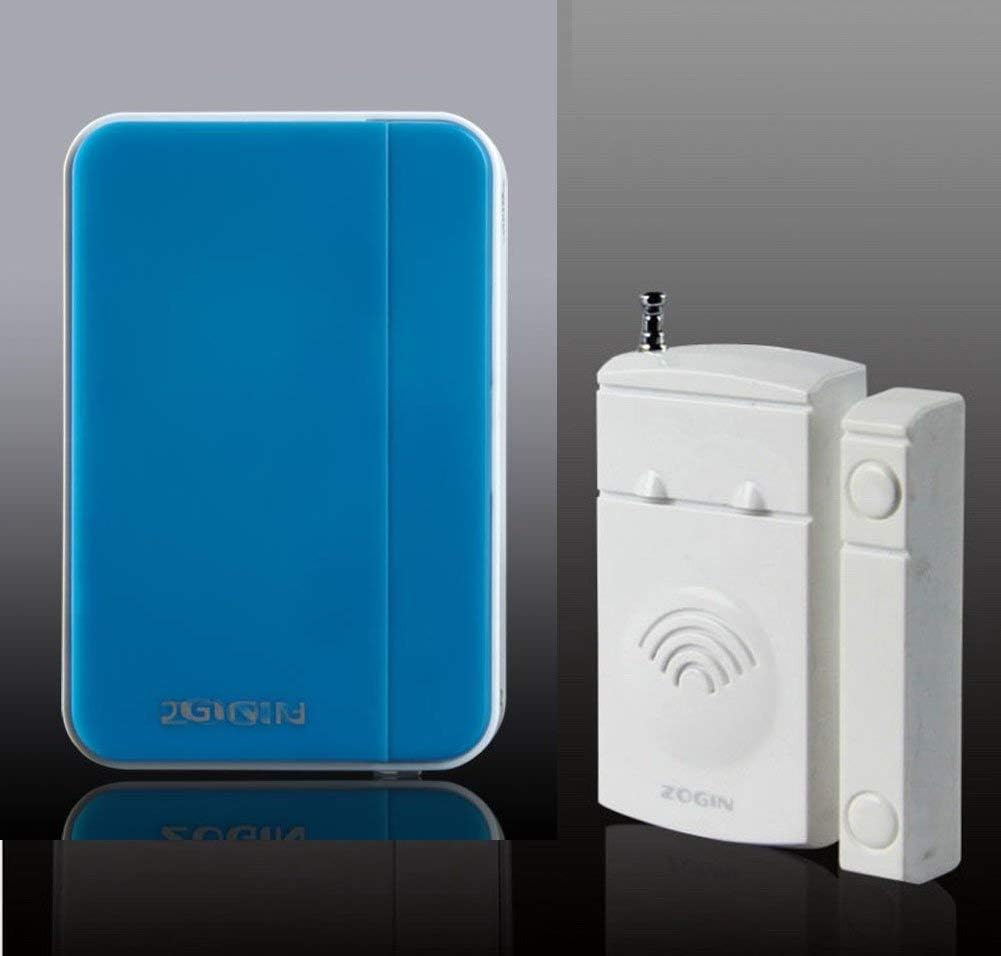 Home Security Door/windows Magnetic Sensor Alarm Entry Alert Chime with Wireless Receiver (Blue)