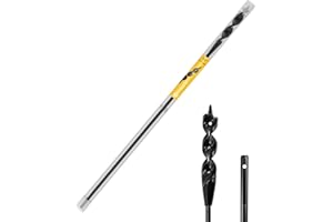 HUAALIUCHE 54×9/16×3/16 Inch Long & Flexible Auger Drill Bit - Ideal for Electrical Wiring Installer Jobs with Flex Bit Benef