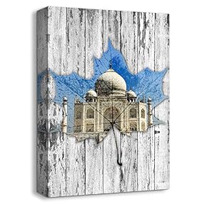 Antique Building Pop up Painting Artwork for Home Framed
