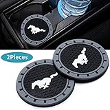 3Pcs Tough Car Logo Vehicle Travel Auto Cup Holder Insert Coaster Can for Mustang All Models