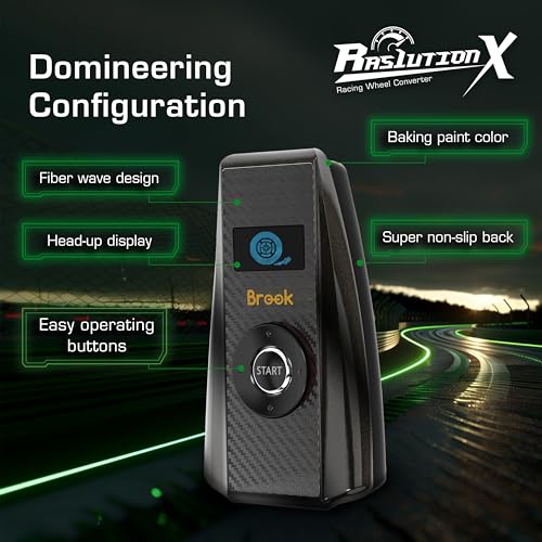 Brook Ras1ution X with Keychain – Xbox Racing Wheel Converter, Adapter for Series X|S, One & 360 | Supports 60+ Wheels, Force Feedback, App Customization [Official Exclusive Edition]