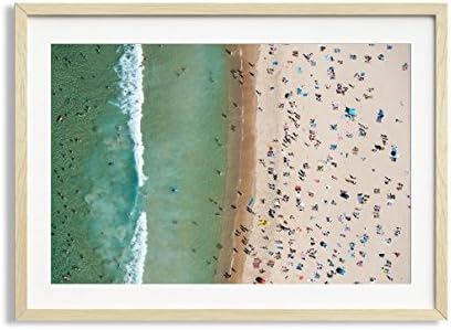 30x42" Framed Extra Large "Bondi Stripe" Bondi Beach Australia Aerial Beach Photography Print