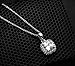 Yoursfs Wedding Jewelry Set for Women Platinum Plated Big Square CZ Crystal Halo Necklace and Earrings Bridal Bridemaides