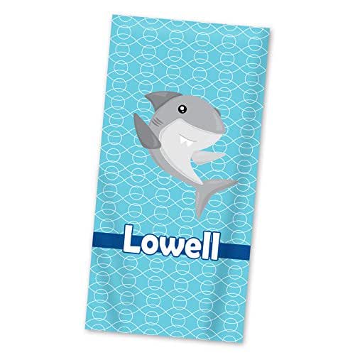 Shark Beach Towel Blue Water Swirl Ocean Animal