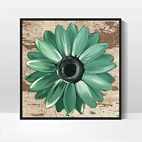 Framed Canvas Wall Art for Living Room, Bedroom Daisy Theme Canvas Prints for Home Decoration Ready to Hang - 16x16 inches
