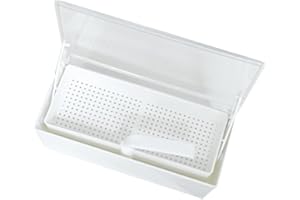 MISEMIKO Medical Instrument Sterilizer Box Plastic Tools Cold Sterilization Tray Storage Organizer for Dental, Medical Tool, Tatoo, Nail. (White)