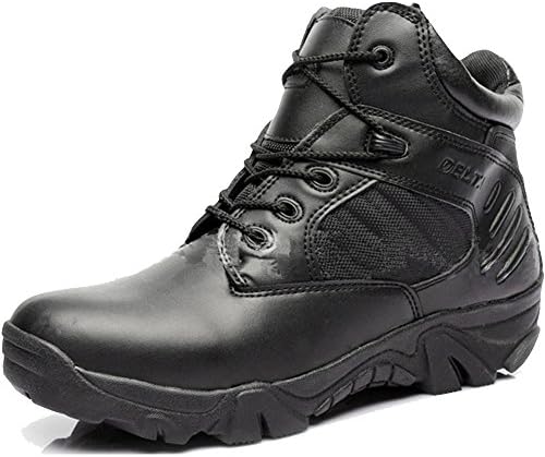 YoungFashion Men's Delta Side Zip Uniform Work Ankle Boots,Black,US 12