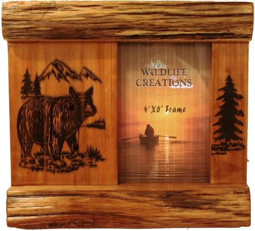 Bear Laser Engraved Photo Frame by Wildlife Creations