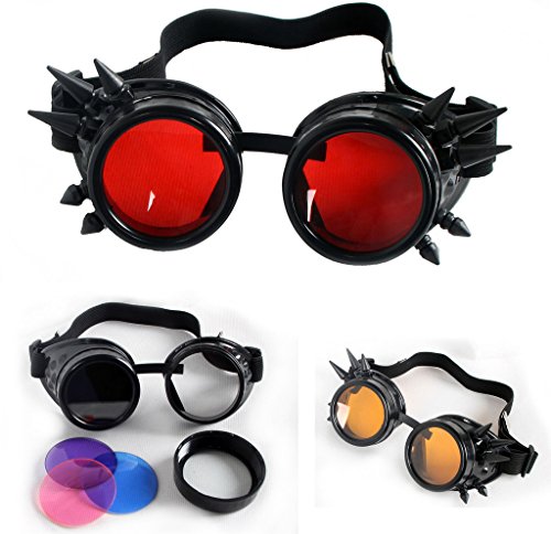 Careonline COPPER GOGGLES STEAMPUNK WELDING COSPLAY Vintage Steampunk Glasses Eyewear