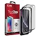 iCarez Tempered Glass Screen Protector for iPhone 11 iPhone XR 6.1-Inches, 2-Pack Full Coverage