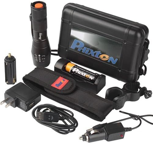 5000LM XML T6 LED Tactical Survival Flashlight + 18650 Battery + Charger + Case Pouch