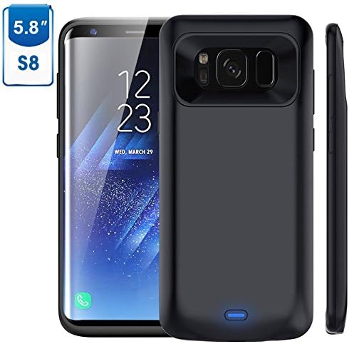 Samsung Galaxy S8 Battery Case External 5000mAh Protective Portable Power Charging Juice Pack (175% Extra) Black 5.8" inch