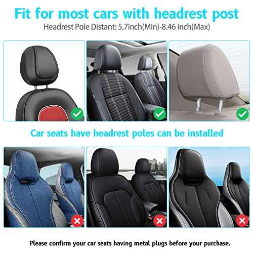 ANAOER Car Neck Pillow Adjustable, Auto Seat Headrest Pillow for Driver