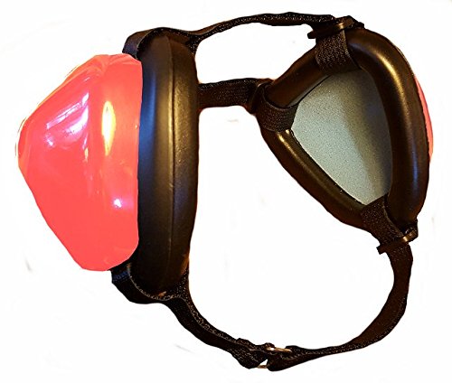 Mutt Muffs DDR337 Hearing Protection for Dogs, Red, Large