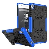 SONY Xperia XA Ultra Case, Nicelin Hard PC Material Cover and Silicone Inner Holder 2 in 1 Stand Case for SONY Xperia XA Ultra - [NOT FOR Xperia XA / Xperia X ] (Blue)