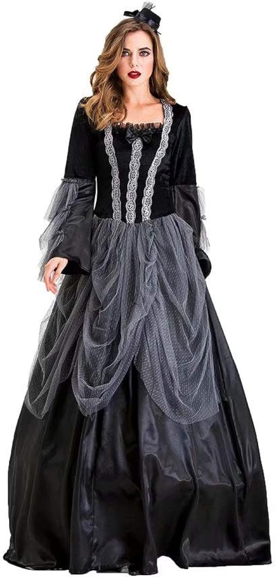Womens Witch Cosplay Renaissance Medieval Dresses Queen Halloween